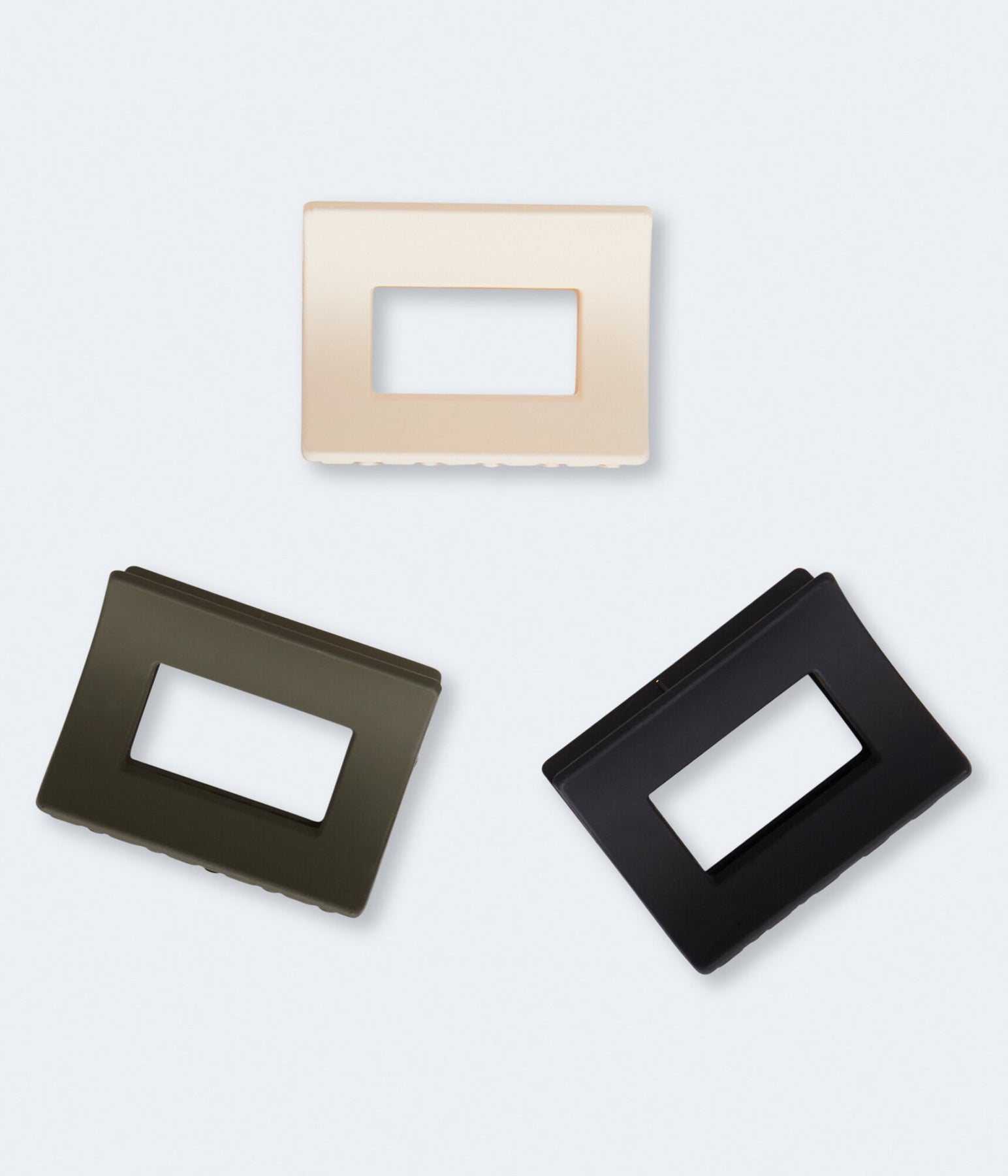Aeropostale Matte quadratisch Claw Haarspange 3-Packung
