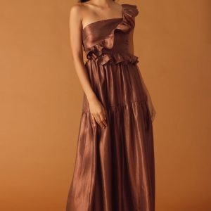 FIND THE ANSWER Kleid aus gewebtem Maxi