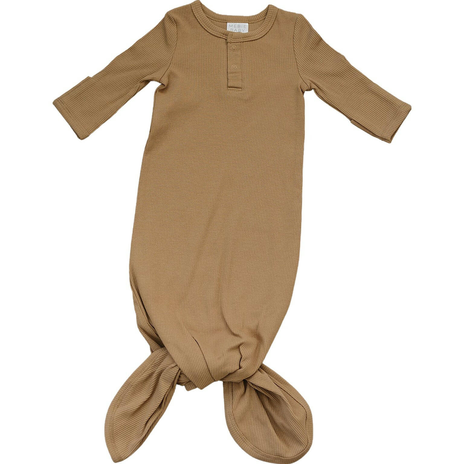 Cafe Bio-Baumwolle gerippt Knoten Kleid