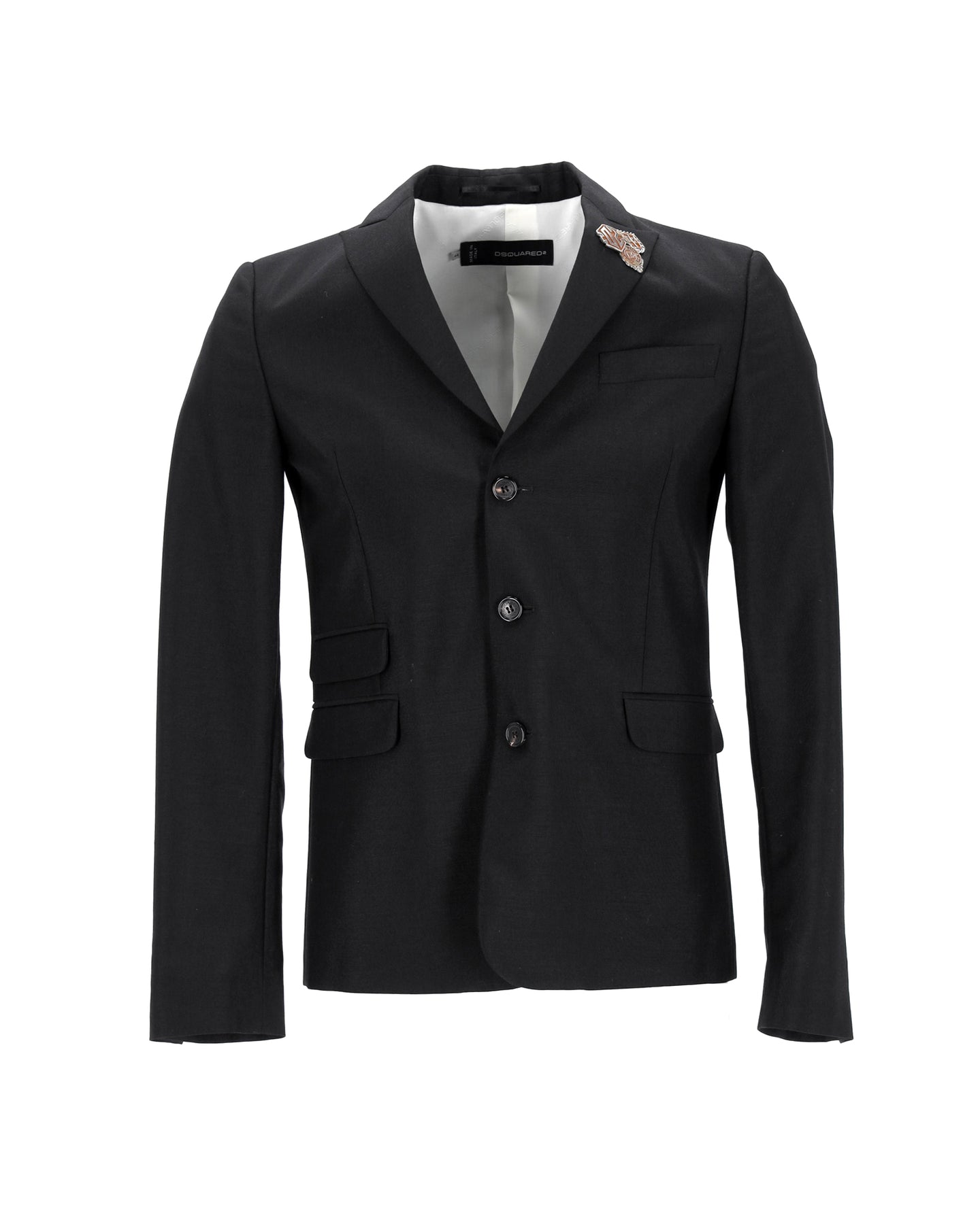 Dsquared2 Blazer mit Pins aus schwarzem Polyester