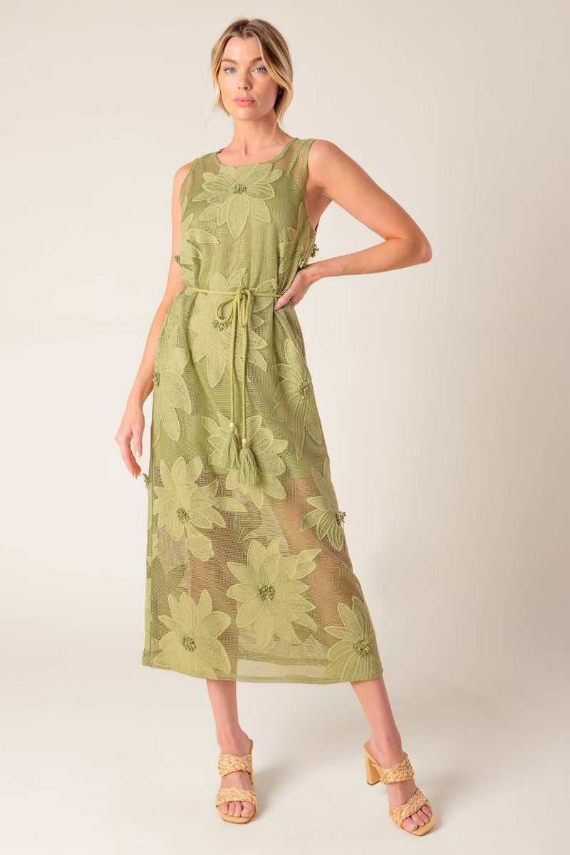 IN MEINER FREIZEIT WOBEN Spitze MIDI Kleid