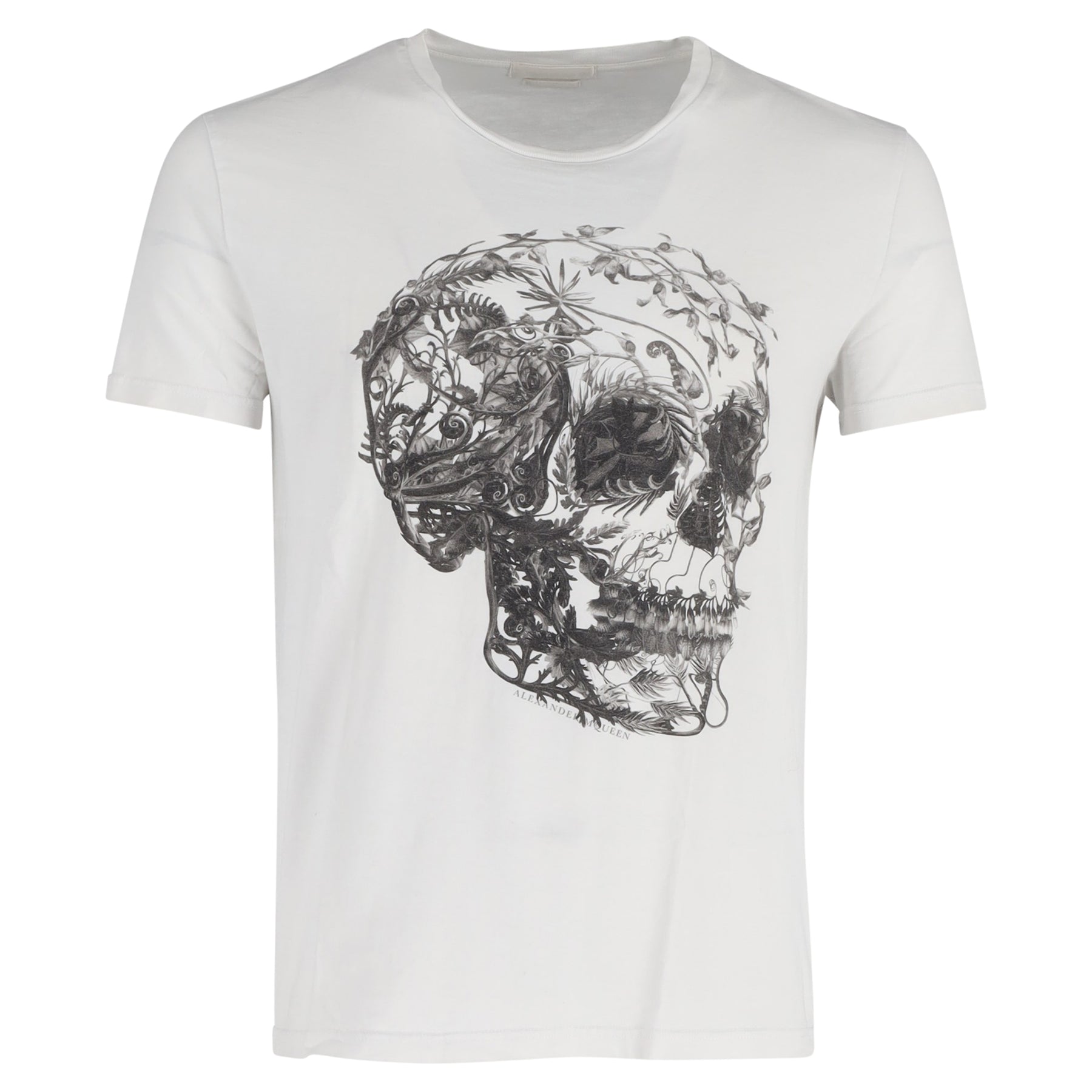 Alexander McQueen Skull T-Shirt aus weißer Baumwolle