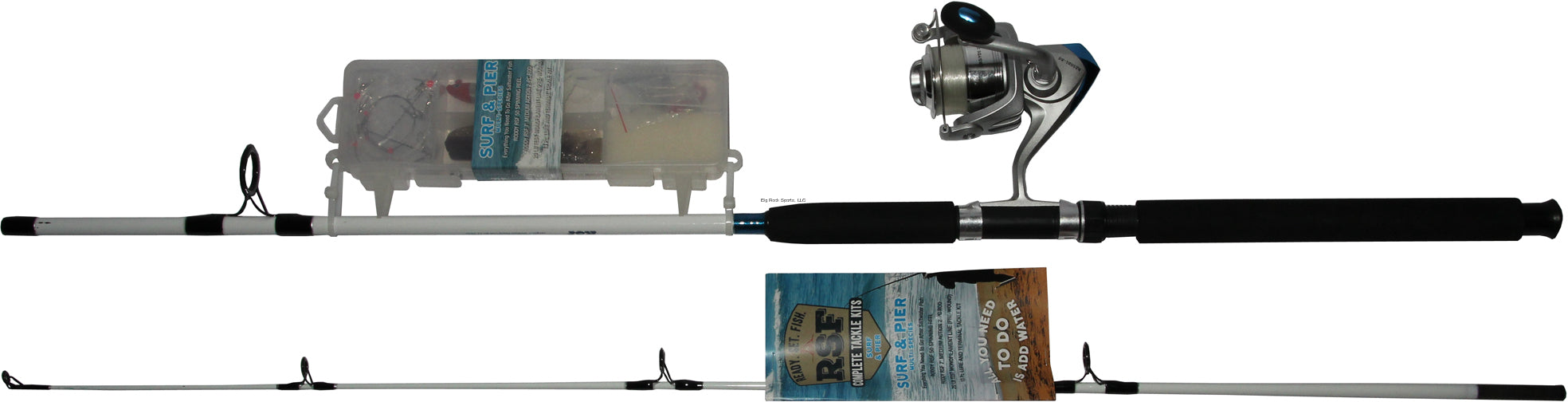 Roddy bereit. Set. Fisch. Surf und Pier Combo mit Tackle Kit