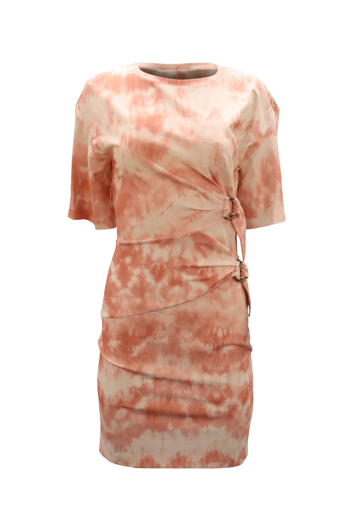 Roberto Cavalli Gestricktes Batikmuster Kleid aus rosa Viskose
