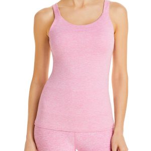 Meliertes, gepolstertes Damen-Tanktop