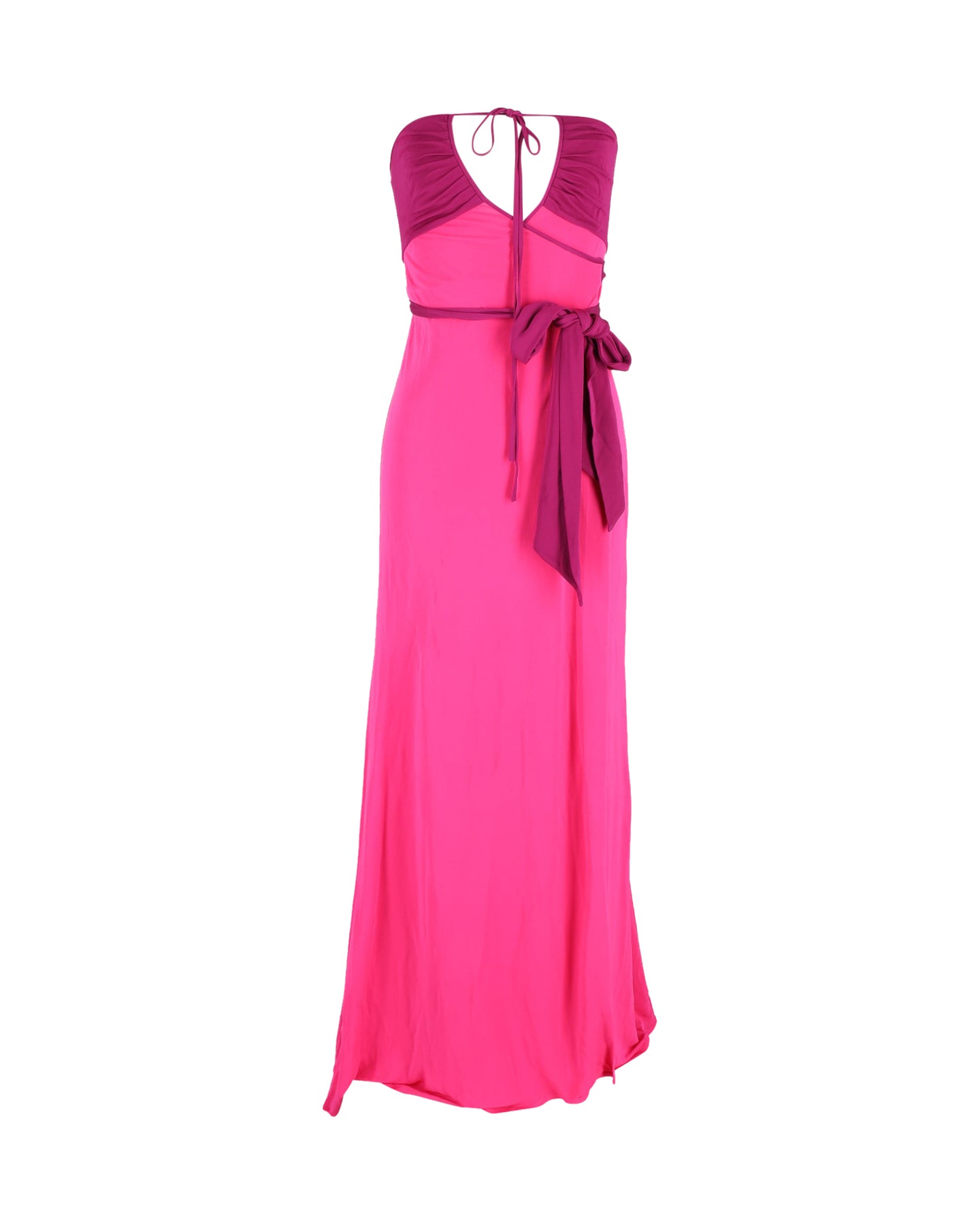 Diane Von Furstenberg Trägerloses Kleid aus rosa Seide