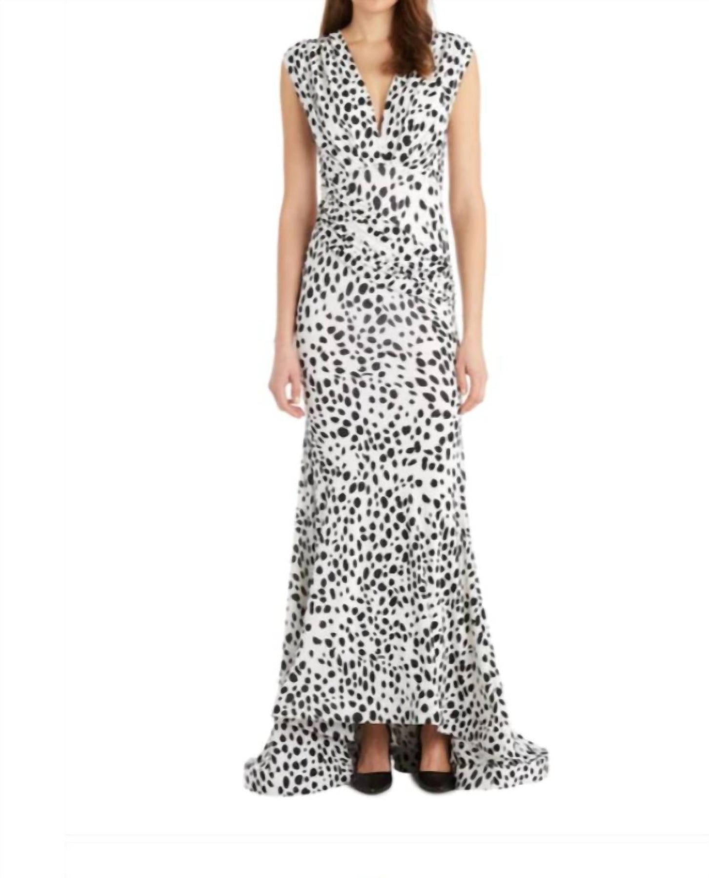 Klassische Abendkleid in schwarz und weiß