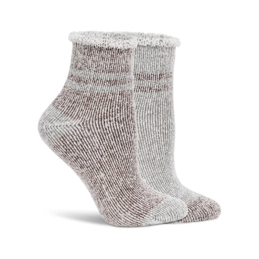 Zitrone Damen 2 Packung Roll Over Manschette Socken
