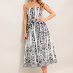 SUMMER SILHOUETTE Gewebtes Midikleid