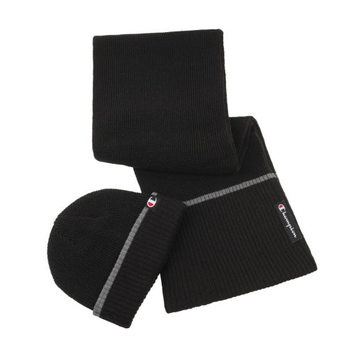 Champion Waffle Strick Mütze & Schal Set