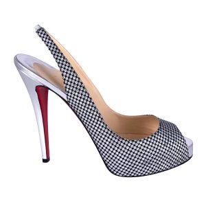 Christian Louboutin No Prive 120 Absatzschuhe aus Leder in Silber