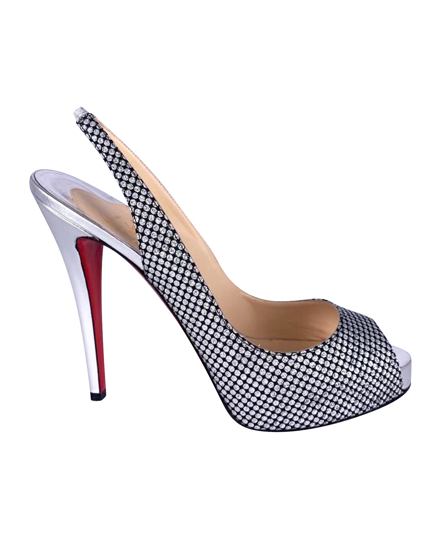 Christian Louboutin No Prive 120 Absatzschuhe aus Leder in Silber