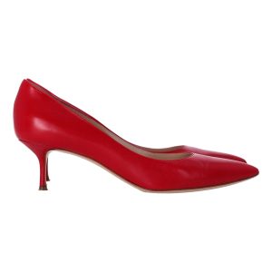 Casadei Pumps mit niedrigem Absatz aus rotem Leder