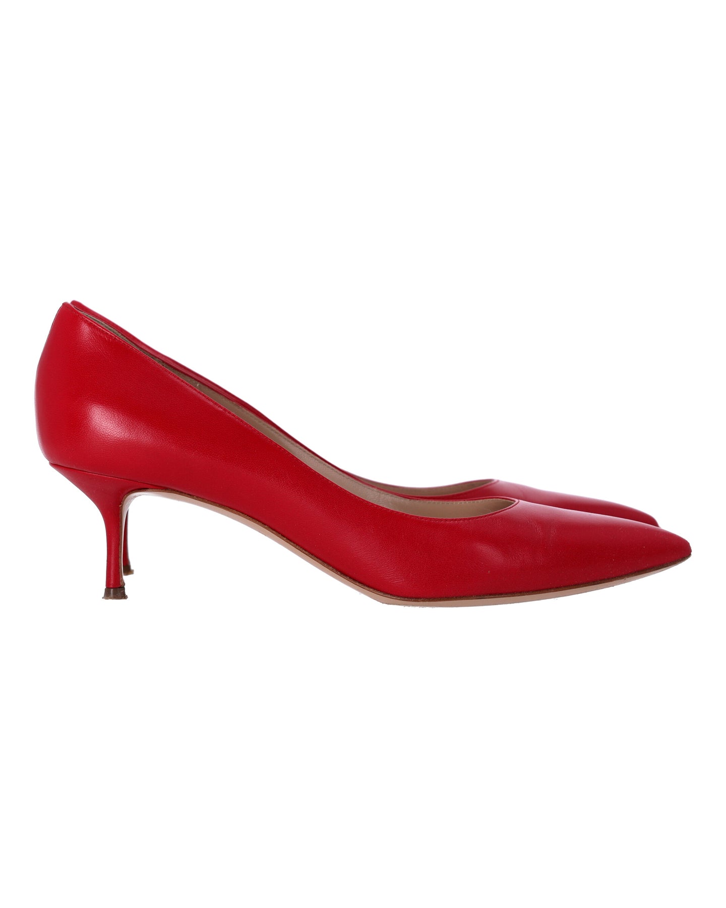 Casadei Pumps mit niedrigem Absatz aus rotem Leder