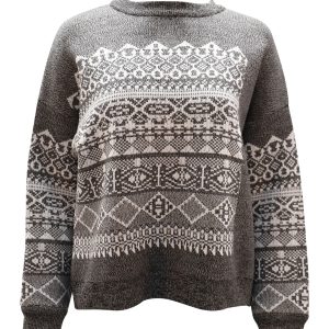Alexander Wang Fair Isle Pullover aus grauer Wolle