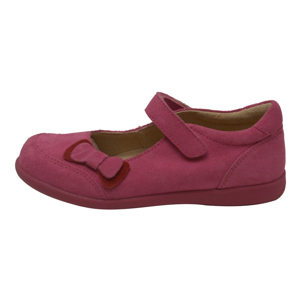 Mädchen Fuchsia Leder Double Bow Mary Jane Schuhe 5 Kleinkind-1 Kinder