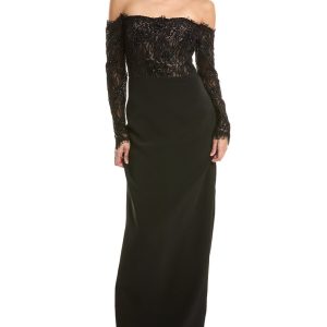 Theia Andrina Lace schulterfreies Kleid