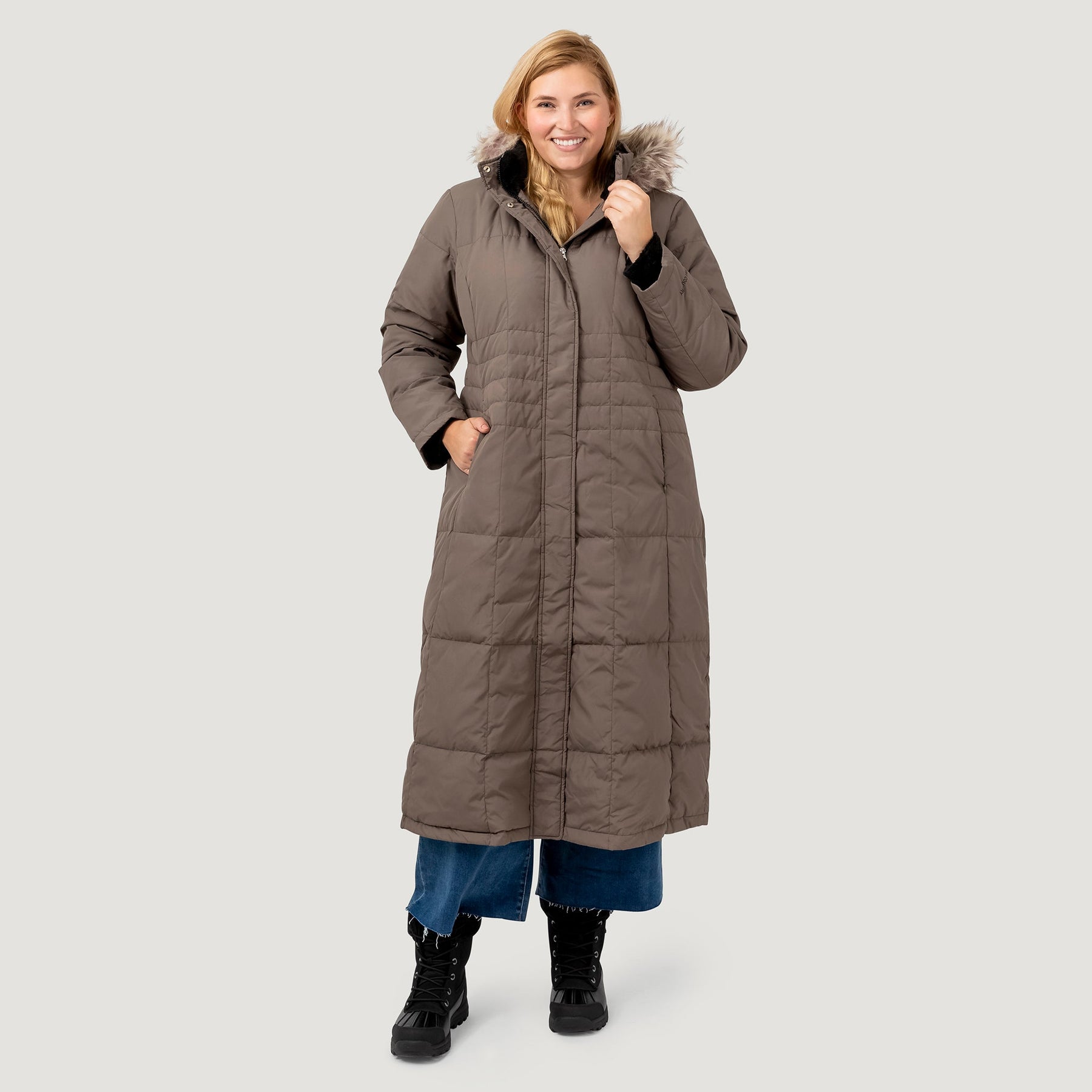 Free Country Damen Plus Größe in voller Länge Splendor Daunenjacke