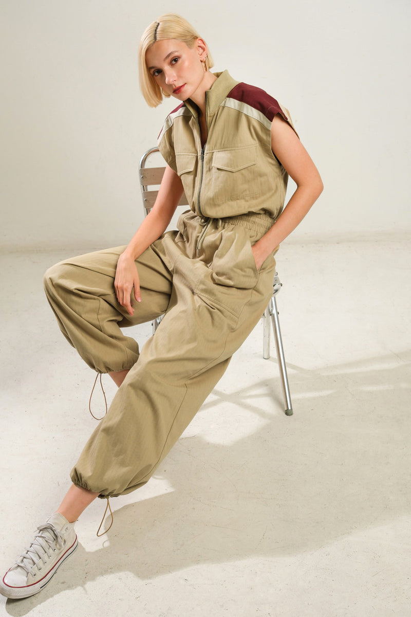 WAVE OF ELEGANCE gewebt Jumpsuit