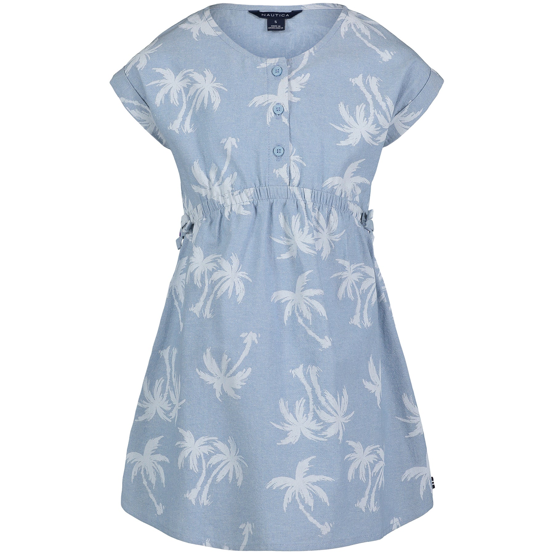 Nautica Kleine Mädchen Palm Muster Chambray Kleid (4-6X)