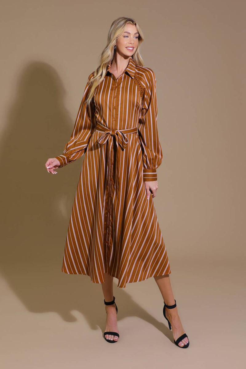 FÜR IMMER IHR GIRL gewebt MIDI Kleid