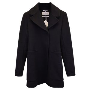 Max Mara SportMax Over Mantel aus schwarzem Kaschmir 7748776296508