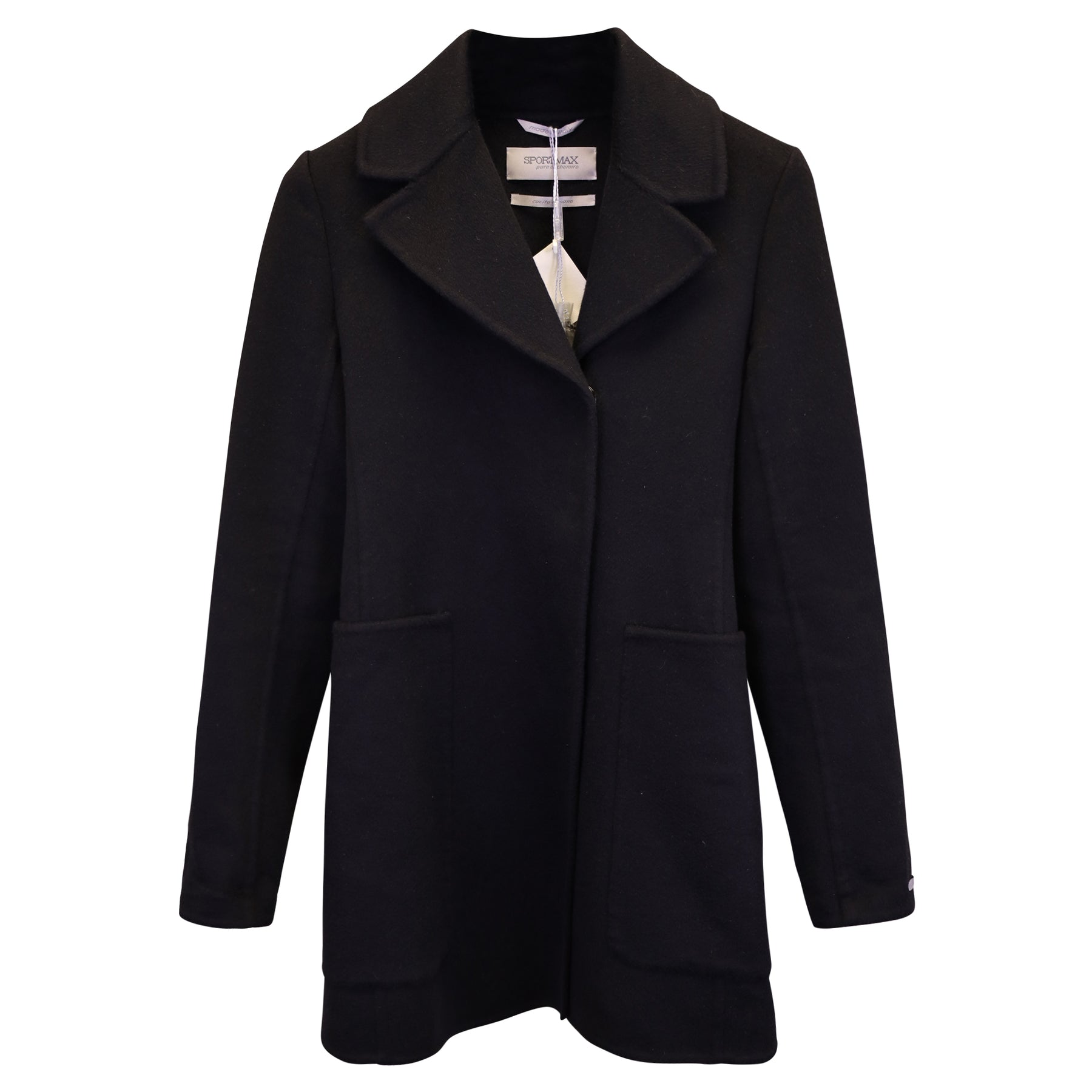 Max Mara SportMax Over Mantel aus schwarzem Kaschmir