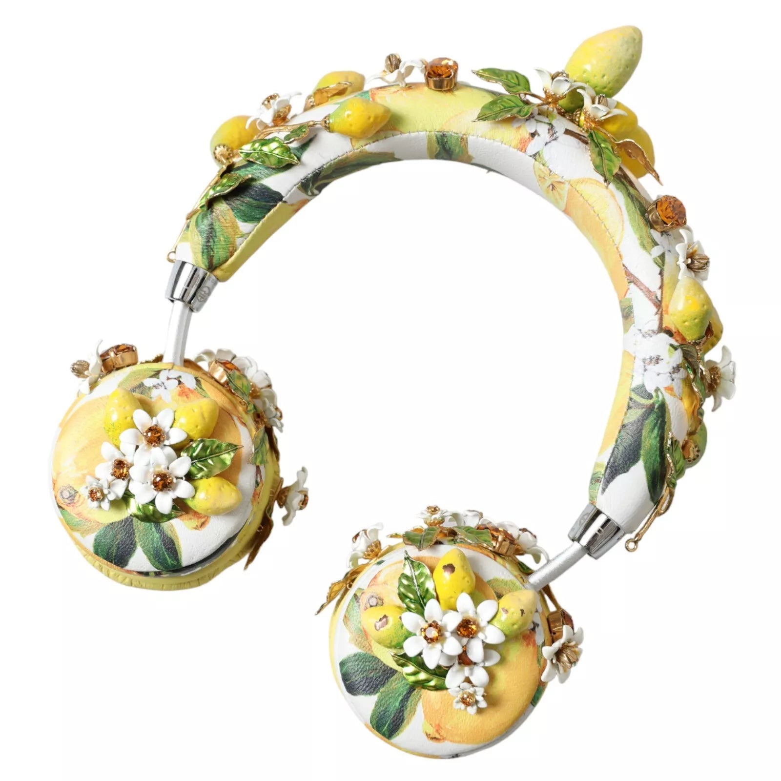 Dolce & Gabbana Zitrone Kristall mit Blumenmuster Headset Audio Kopfhörer für Damen