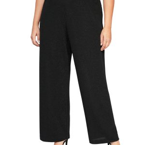 Plus Damen Metallic Stretch gerade Bein Hose