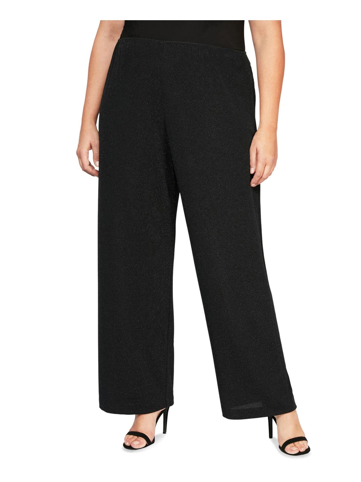 Plus Damen Metallic Stretch Hose mit geradem Bein