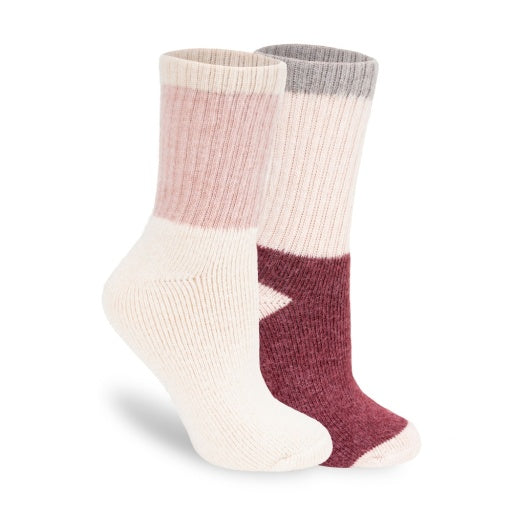 Zitrone Damen 2 Packung gerippte Pullover Top Quarter Crew Socken