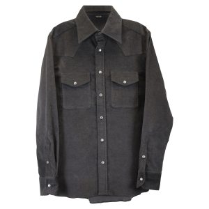 Tom Ford Pocket Hemd aus anthrazit Baumwolle 7748776984636