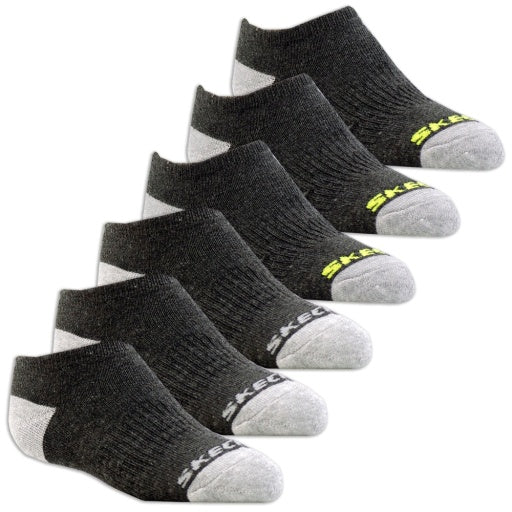 Skechers Jungen 6er Packung volle Terry No Show Socke