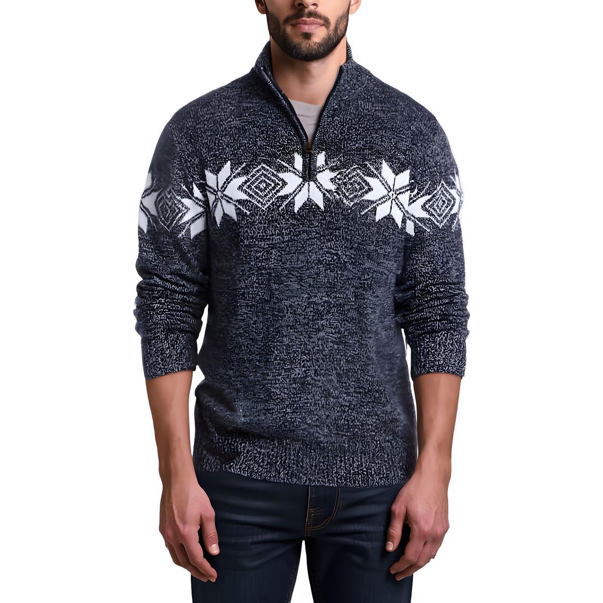 Snowflake Pullover aus Baumwolle mit Reißverschluss