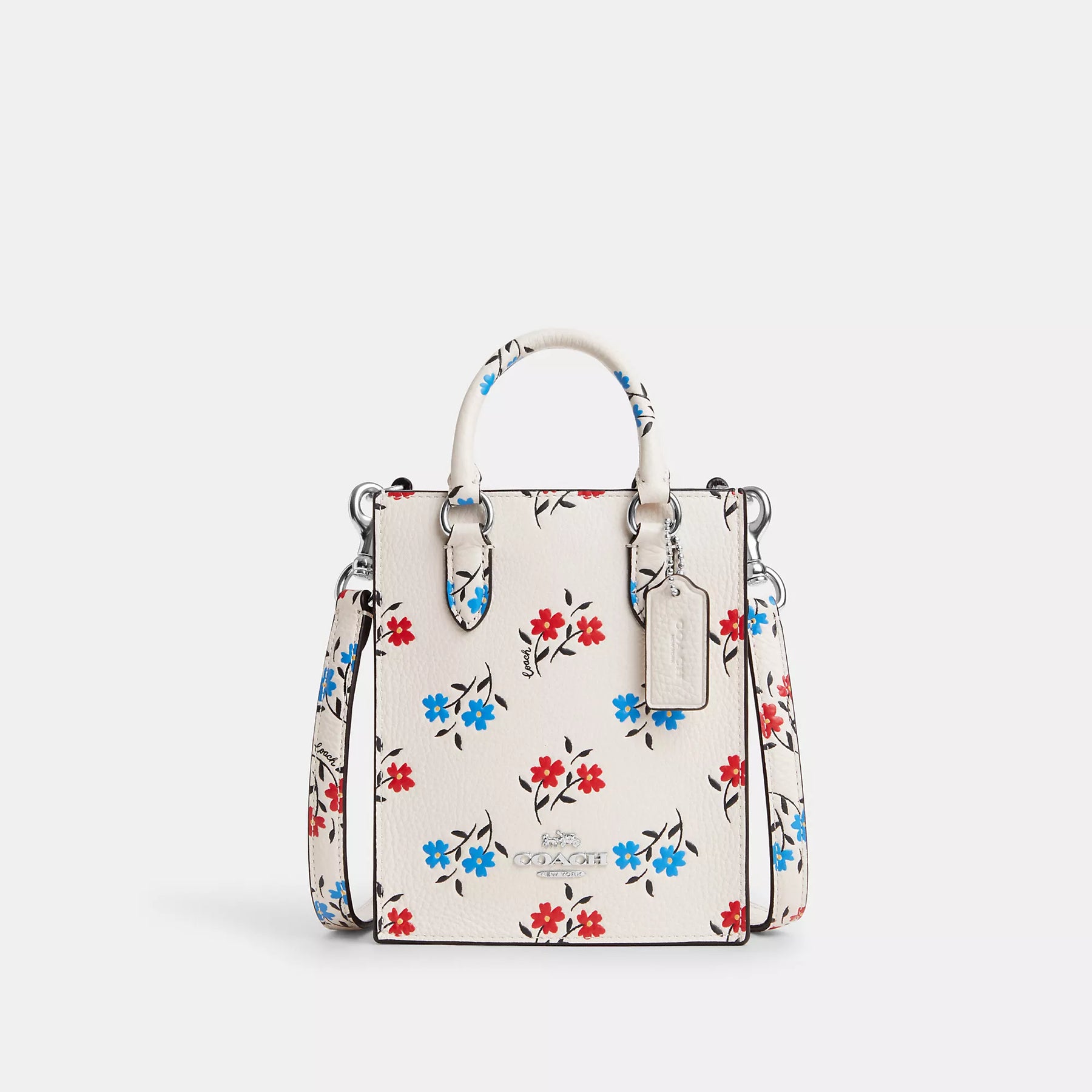 Coach Outlet North South Mini Tragetasche mit Blumendruck