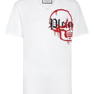 T-Shirt V-Ausschnitt ss Graffiti mit Kristallen