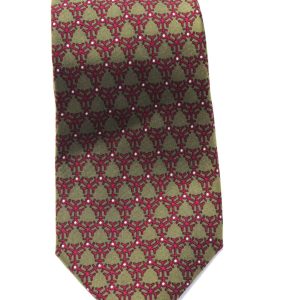 Hermes Herren klassisch Breite gepunktete Schneeflocke gedruckt Seidenkrawatte Braun Magenta