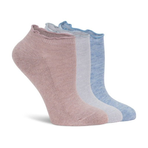 Zitrone Damen 3er Packung 1/2 Terry Wolke Salat Rand Low Cut Socke