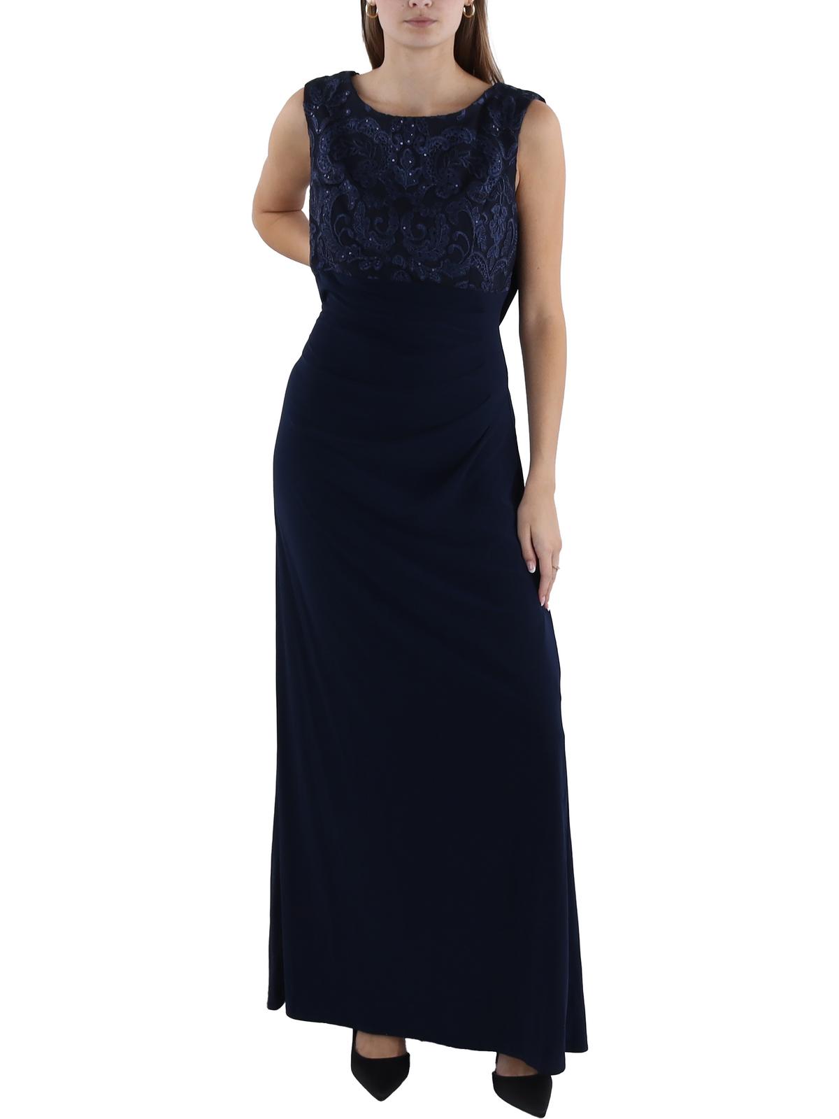 Damen Pailletten bestickt Abendkleid