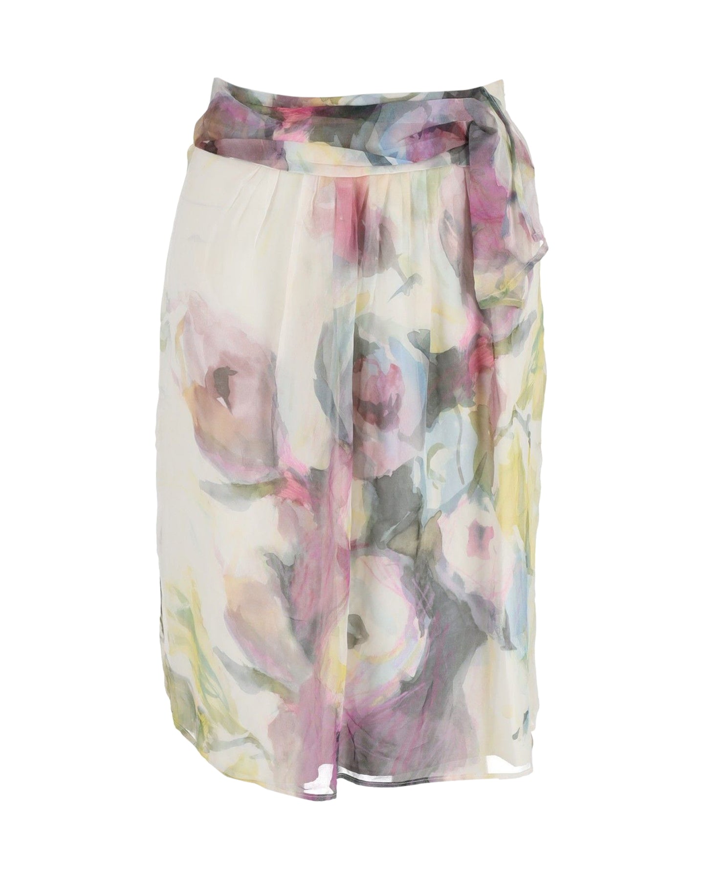 Valentino Blumenmuster Rock aus mehrfarbiger Seide