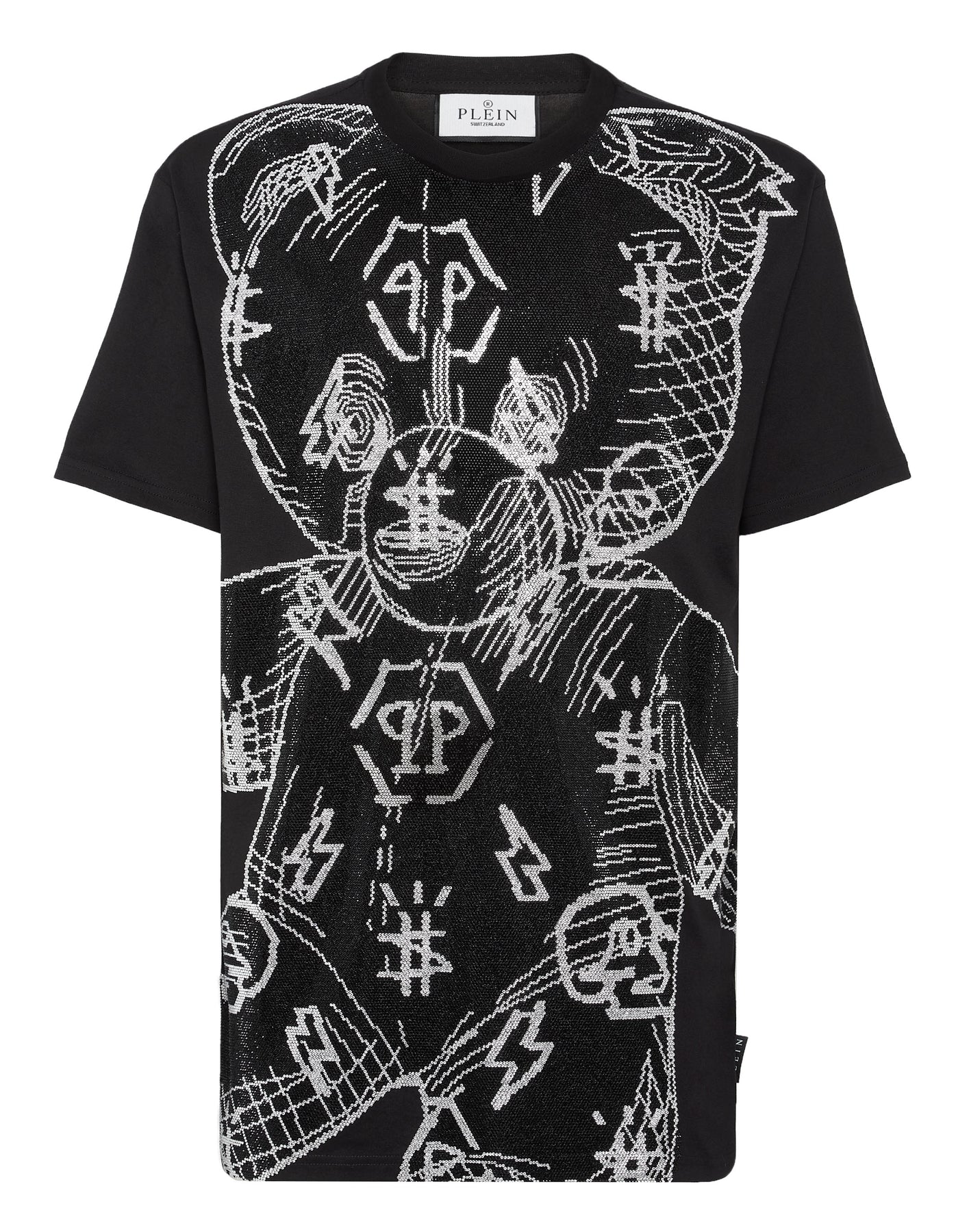 T-Shirt Rundhals SS Teddybär mit Kristallen