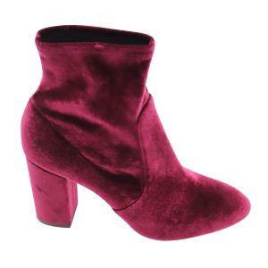 Aquazzura So Me 85 Stiefeletten im Burgunder Samt