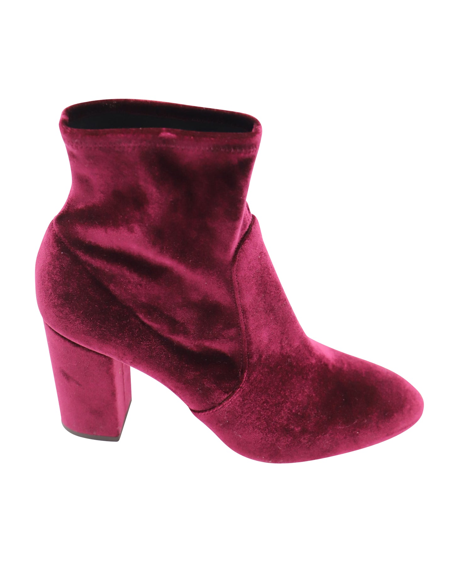Aquazzura So Me 85 Stiefeletten im Burgunder Samt