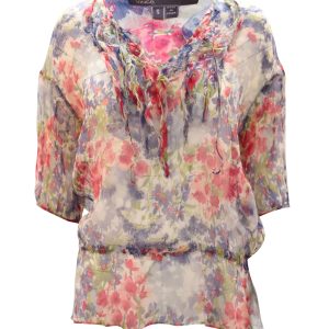 Vince Scoop Neck Tunic in Blumenseide 7748758765628