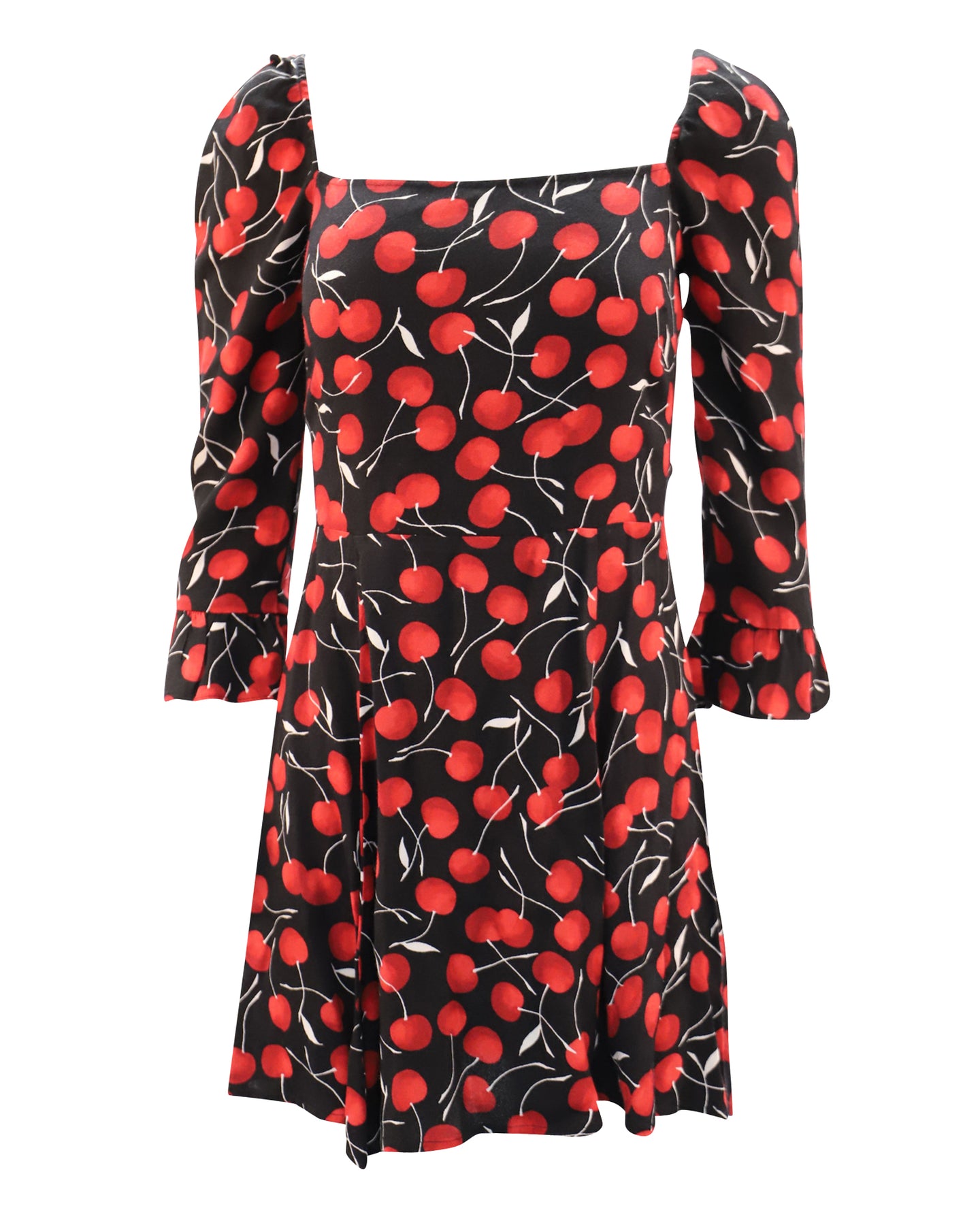 Reformation Julien Kleid aus schwarzer Viskose