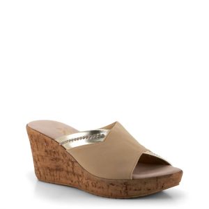 Damen Maggi Keil Sandalen in beige