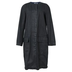 Dries Van Noten Langmantel aus schwarzer Baumwolle 7748758143036