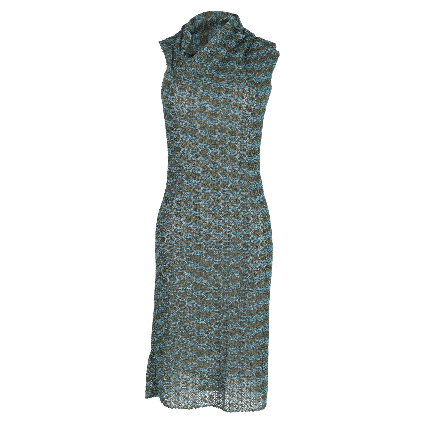 Missoni Asymmetrischer Ausschnitt aus Petrol Wolle