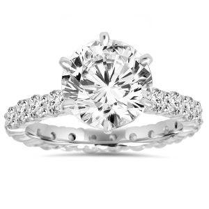 5.50CT Diamant Ewigkeit Verlobungsring 14K Weißgold