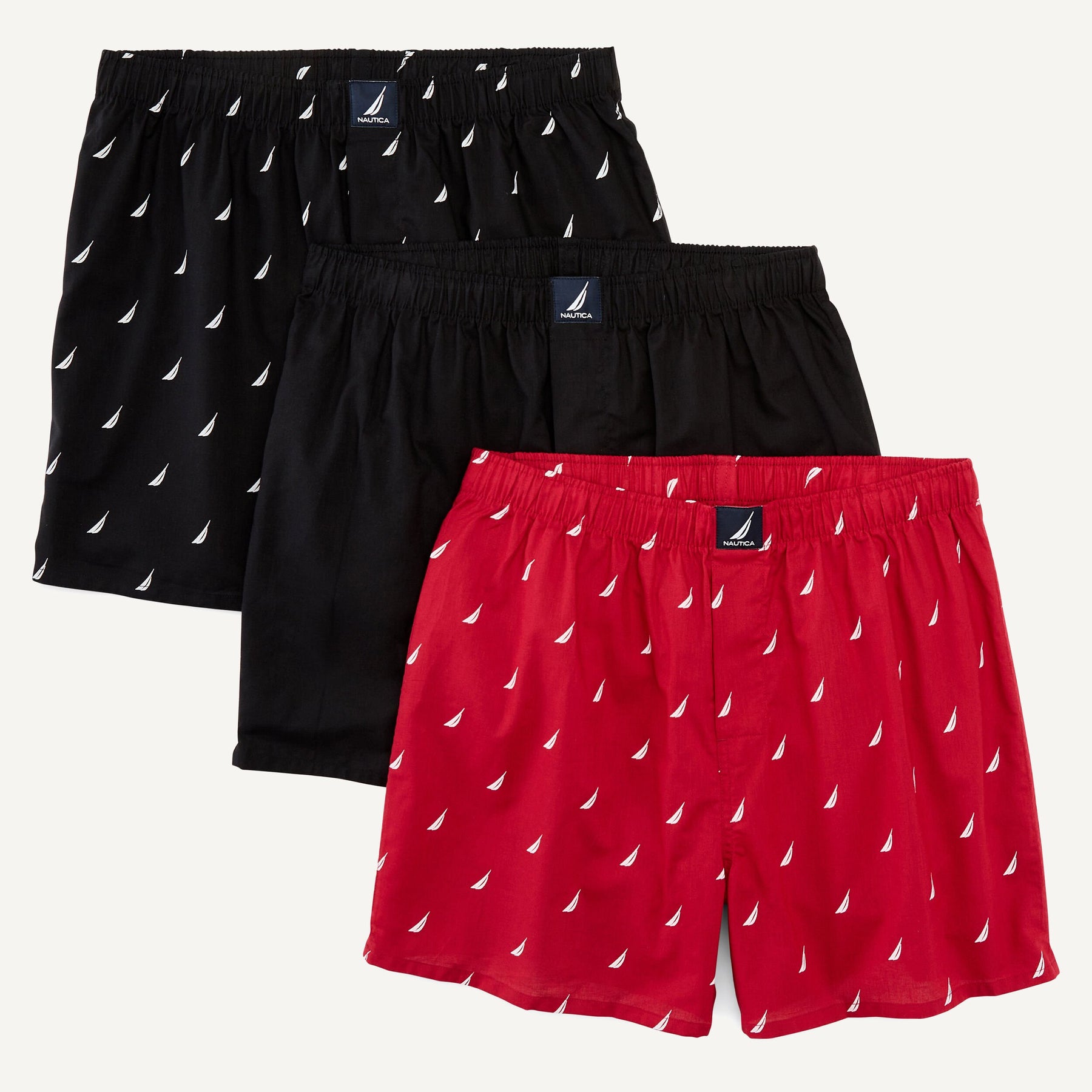 Nautica Herren gewebt Boxer, 3-Packung
